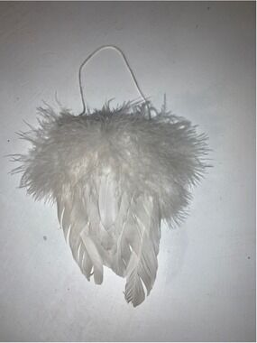 Unbranded White Feather Angel Wing Ornament One Size